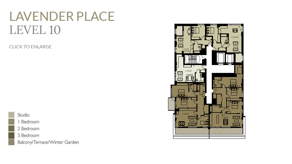 Lavendar Place apartment building level 10
