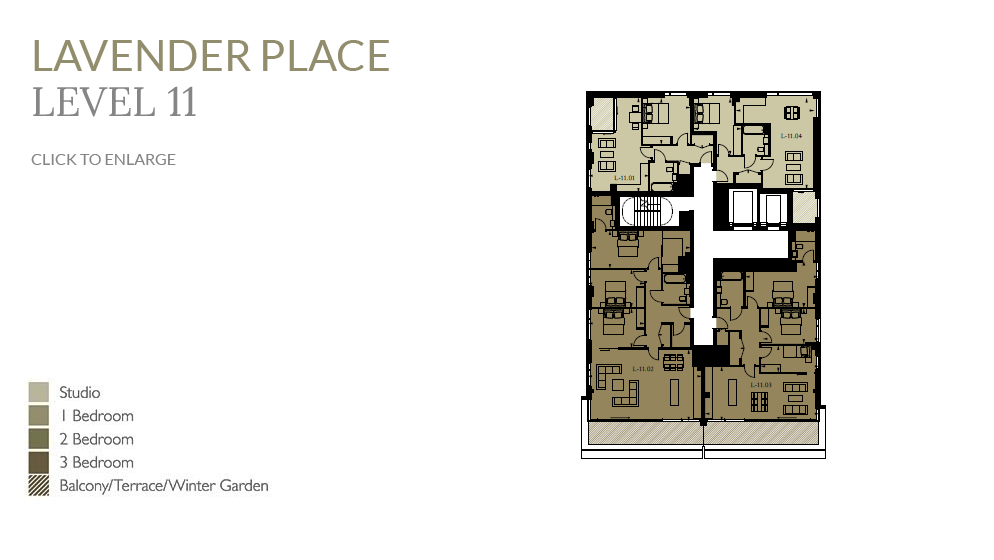 Lavendar Place apartment building level 11