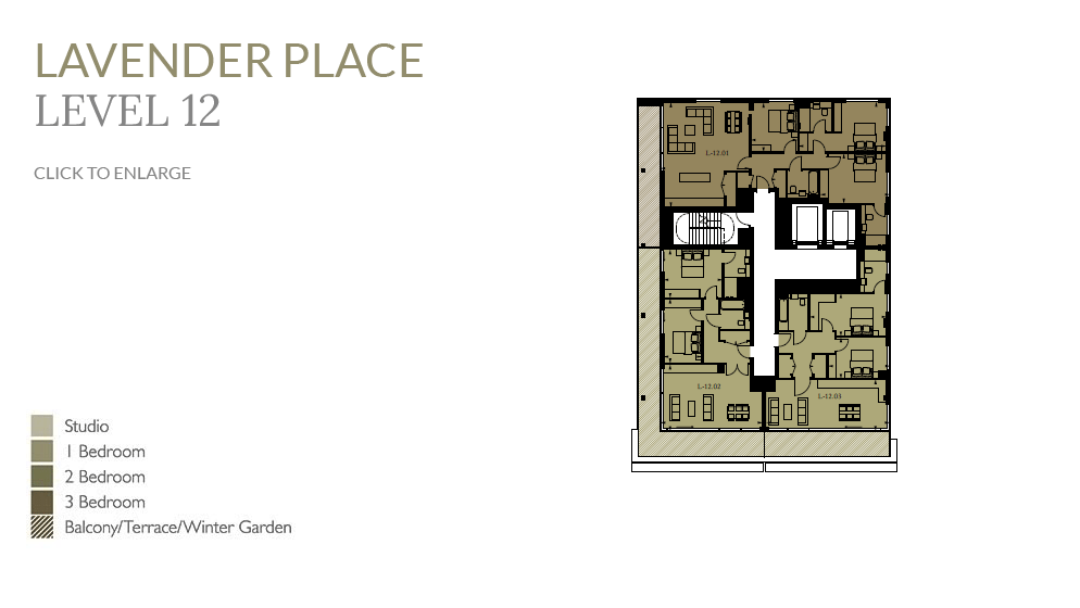 Lavendar Place apartment building level 12