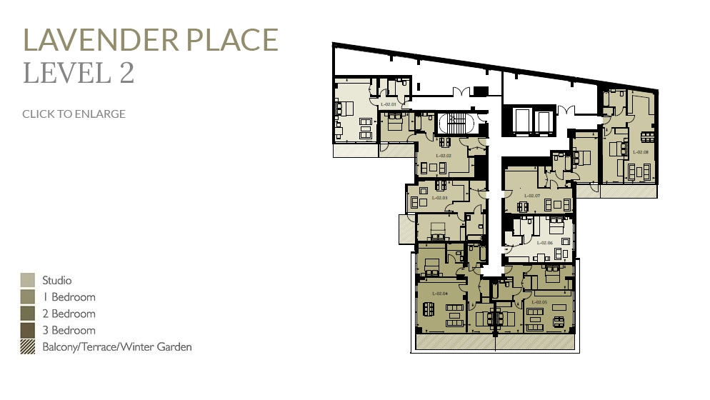 Lavendar Place apartment building level 2