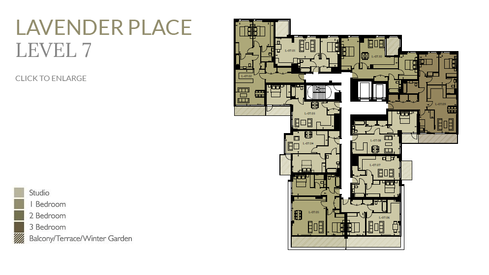 Lavendar Place apartment building level 7