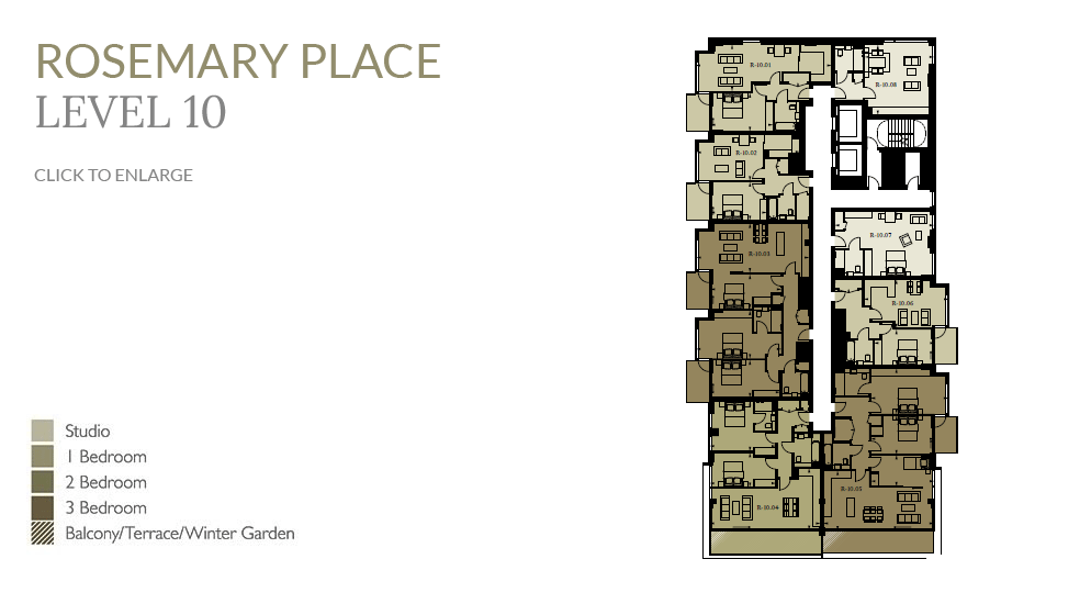 Rosemary Place apartment building level 10