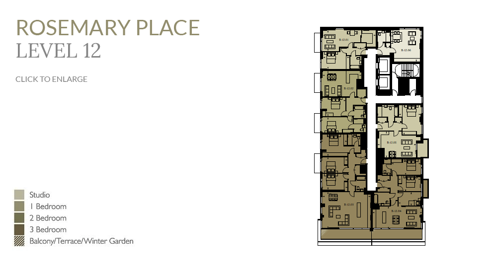 Rosemary Place apartment building level 12