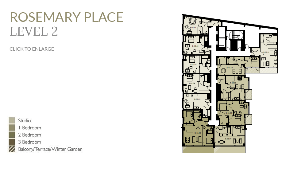 Rosemary Place apartment building level 2