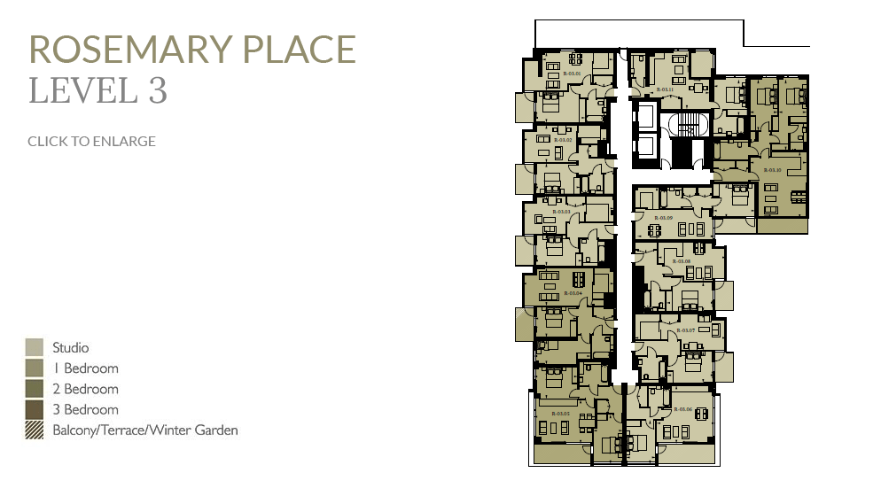 Rosemary Place apartment building level 3