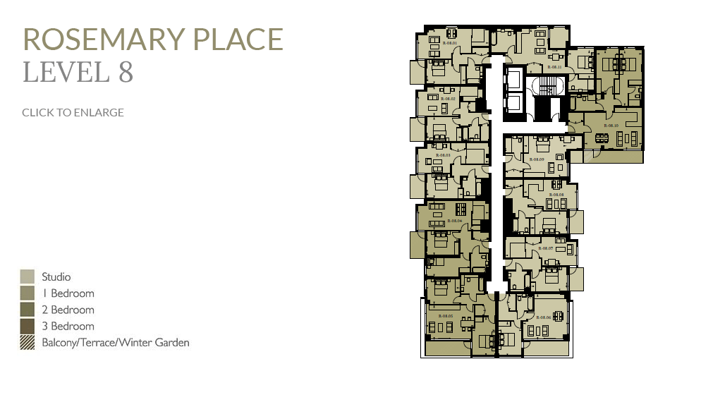 Rosemary Place apartment building level 8