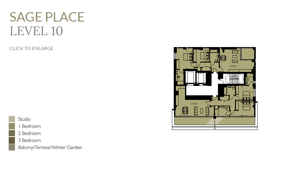 Sage Place apartment building level 10
