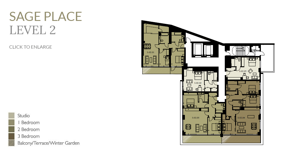 Sage Place apartment building level 2