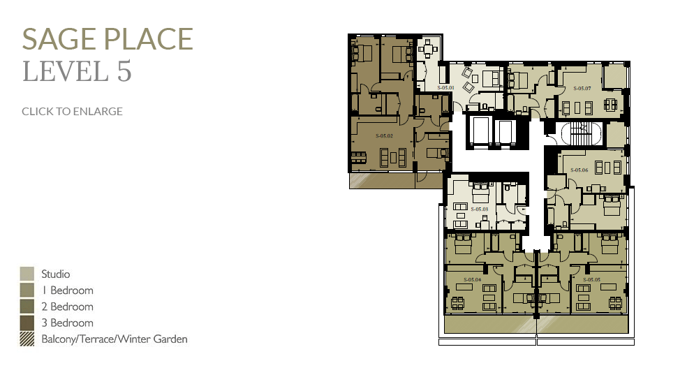 Sage Place apartment building level 5