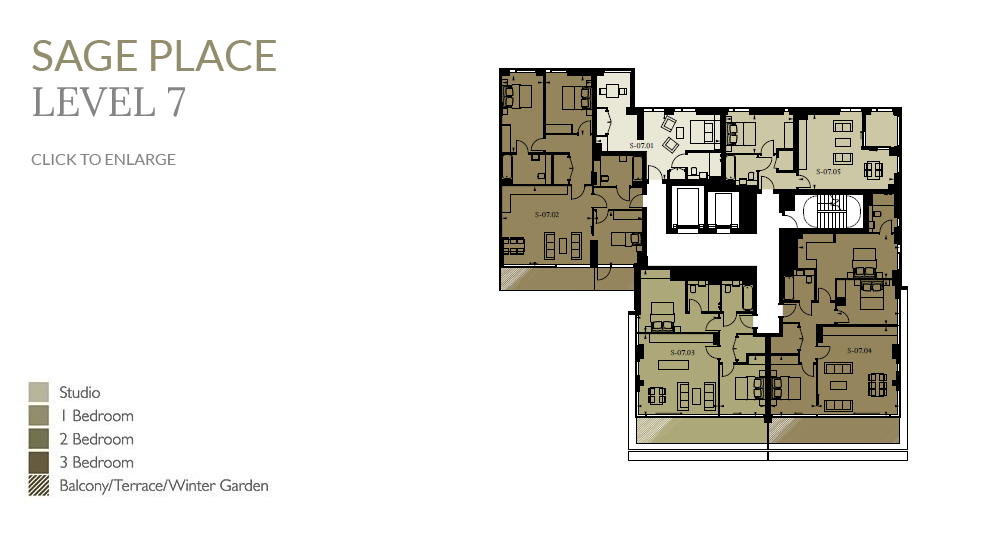 Sage Place apartment building level 7