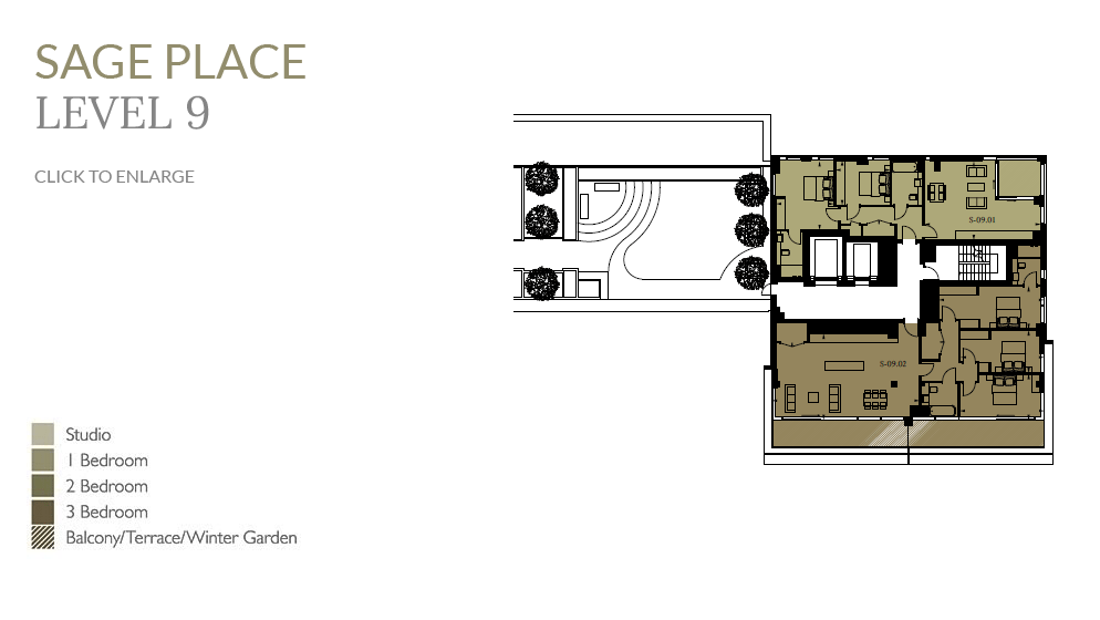 Sage Place apartment building level 9